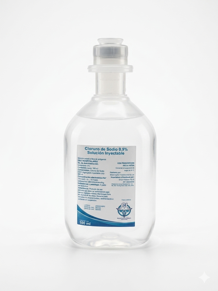 Solución Fisiológica Cloruro de Sodio 0,9% / 100 mL en Caracas - GI Grupo Fármaco Venezuela